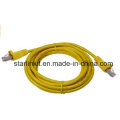 CAT6A Snagless Unshielded UTP Cabo de Patch de Rede 10 Gigabit Amarelo